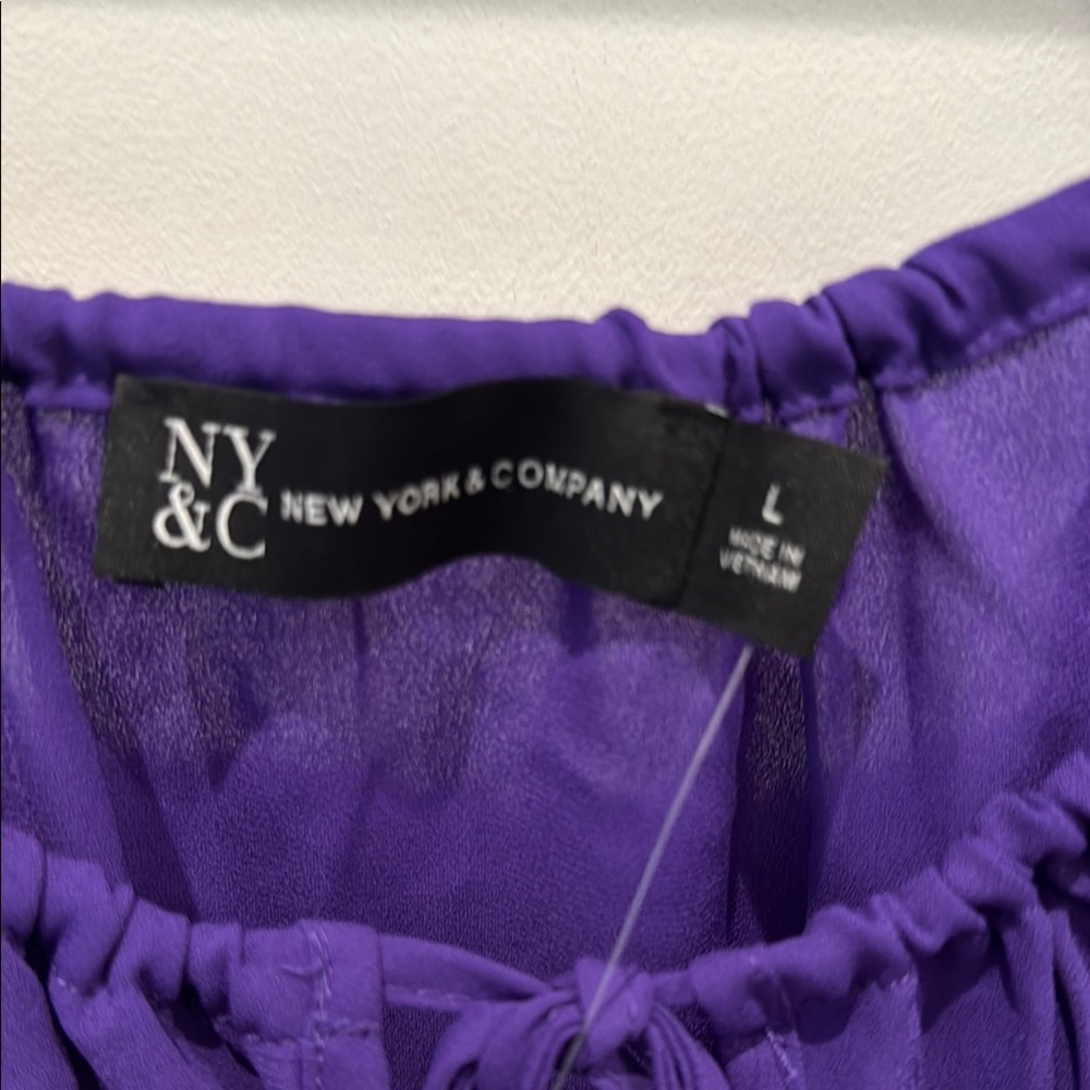 New York & Company Vibrant Purple Top
